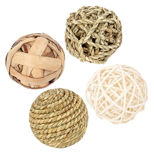 CLISPEED 4 Stück Hamster-Takraw-Ball- Hamster nager Seegras Hasenkauspielzeug kleine Tiere Bälle Igelball Leckerbissen für Kaninchen Stroh CLISPEED 4 Stück Hamster-Takraw-Ball- Hamster nager Seegras Hasenkauspielzeug kleine Tiere Bälle Igelball Leckerbissen für Kaninchen Stroh von CLISPEED