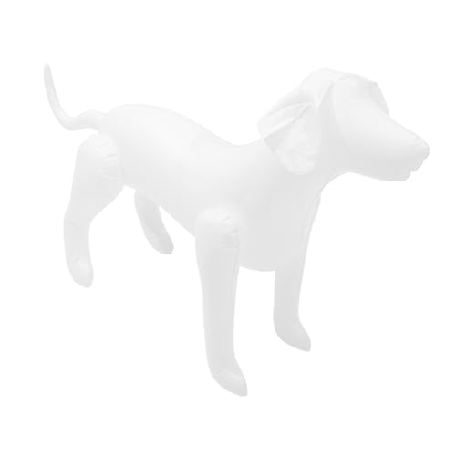 CLISPEED 4 Stück Haustierbekleidungsmodell Anzeige Hundeschaufensterpuppen Partydekorationen Schaufensterpuppe Für Hunde Kleiderausstellungsmodell Weiß Kleiderbügel Aufblasbarer Hund PVC von CLISPEED
