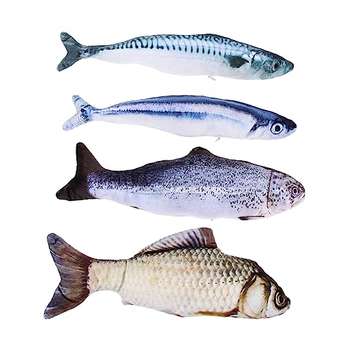 CLISPEED 4 Stück Lustiger Katzenspielzeugfisch Interaktives Katzenspielzeug Wassersensorische Spielmatte Für Katzen Katzenspielzeug Für Drinnen Haustier Katzensachen Katzenminze Plüsch CLISPEED 4 Stück Lustiger Katzenspielzeugfisch Interaktives Katzenspielzeug Wassersensorische Spielmatte Für Katzen Katzenspielzeug Für Drinnen Haustier Katzensachen Katzenminze Plüsch von CLISPEED