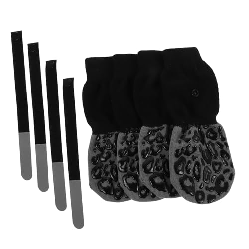CLISPEED 4 Stück Rutsch Hundesocken für Große Hunde rutschfeste Pfotenschutzsocken für Holzfußböden Geräuschlose Indoor Pfotenprotektoren für Ältere Haustiere von CLISPEED