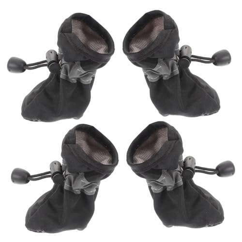 CLISPEED 4 Stück Schuhe für Kleine rutschfeste Hundestiefel mit Reflektierenden Materialien Atmungsaktiv und Bequem für Drinnen Sicherer Sitz und Sichtbarkeit von CLISPEED