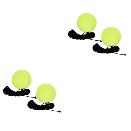 CLISPEED 4 Stück Seiltennis Tennis Mit Seil Ausbildung Tennisausrüstung Zum Selbsttraining Tennistraining Tennis Trainieren Spielzeug Für Haustiere Saitenball Gummi Dauerhaft Individuell von CLISPEED