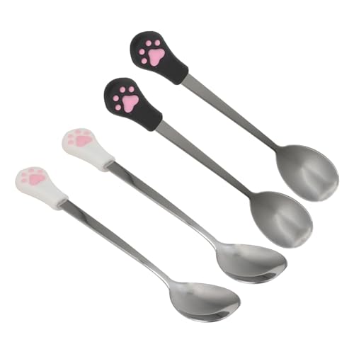 CLISPEED 4 Stück Teiliges Haustierlöffel mit Silikongriff Bpa Frei Hitzebeständig für Hunde und Katzenfutter mit Katzenkrallen Design Spülmaschinenfest Langlebig und Komfortabel CLISPEED 4 Stück Teiliges Haustierlöffel mit Silikongriff Bpa Frei Hitzebeständig für Hunde und Katzenfutter mit Katzenkrallen Design Spülmaschinenfest Langlebig und Komfortabel von CLISPEED