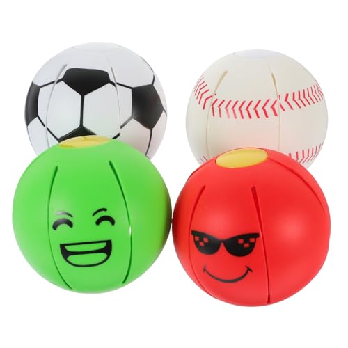 CLISPEED 4 Stück Teiliges Hundespielzeug Interaktive Druckball Spielbälle für Welpen Robust Federnde Kauspielzeuge zur Zahnpflege und Stressabbau Geeignet für Kleine und Mittelgroße Hunde von CLISPEED