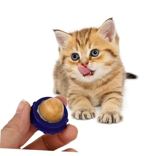 CLISPEED 4 Stück Teiliges Katzen nährstoff Kraft Ball Katzenminze Gesunde Katzensnacks zur Fellpflege Transparenter Schutz Fördert Zungenbewegung für Aktive Katzen Geeignet von CLISPEED
