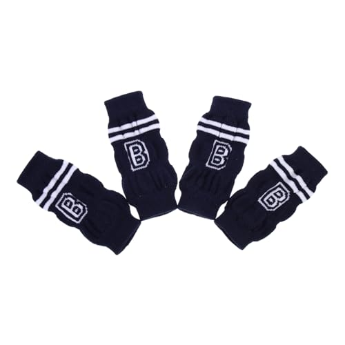 CLISPEED 4 Stück Teiliges rutschfeste Hundesocken mit Süßem Cartoon Design Elastischer Bequemer Schutz für Hunde und Katzenbeine für Kleine bis Mittlere Haustiere Atmungsaktiv und von CLISPEED