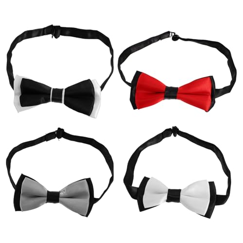 CLISPEED 4 Stück Verstellbare Hundeschleifen Kleine Hunde und Katzen Süße Welpen Modische Haustier Bow Ties für Party und Alltag von CLISPEED