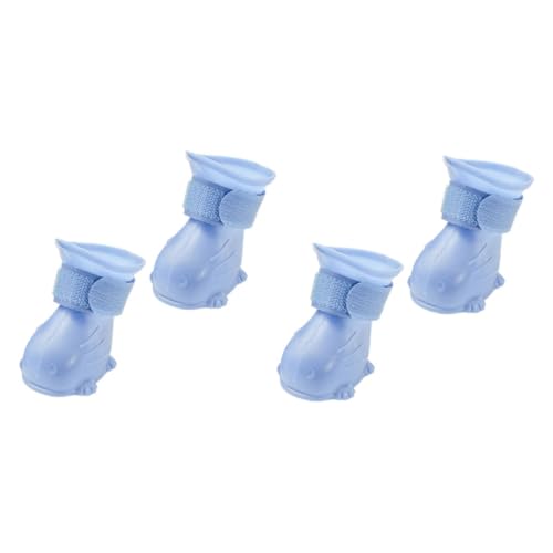 CLISPEED 4 Stück wasserdichte Kleine Hunderegenstiefel rutschfeste Outdoor Pfotenschutz Schuhe Leicht Tragbar und Strapazierfähig für Kalte Tage CLISPEED 4 Stück wasserdichte Kleine Hunderegenstiefel rutschfeste Outdoor Pfotenschutz Schuhe Leicht Tragbar und Strapazierfähig für Kalte Tage von CLISPEED