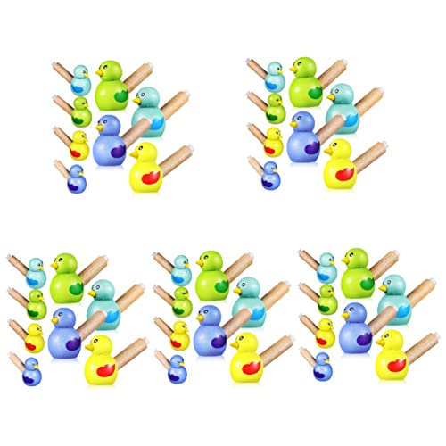 CLISPEED 40 STK Pfeife Neuheit Wassergrasmücke Vogel Figur Pfeifspielzeug Für Kinder Lernspielzeug Für Kinder Sport Dekorationen Geschenk Für Kinder Holzspielzeug PVC Singvogel Baby Hölzern von CLISPEED