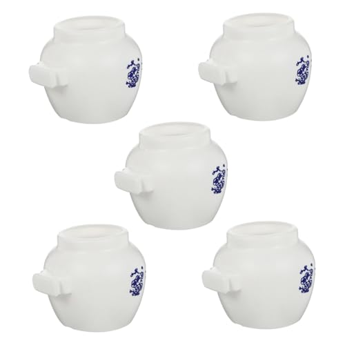 CLISPEED 5 Stück Speisebecher Halter Schüssel Papageienfutterschale Futternapf Für Papageien Vogelfütterungsbecher Essen Vögel Schalenbecher Rostfrei Papageienzubehör Groß Weiß Plastik von CLISPEED