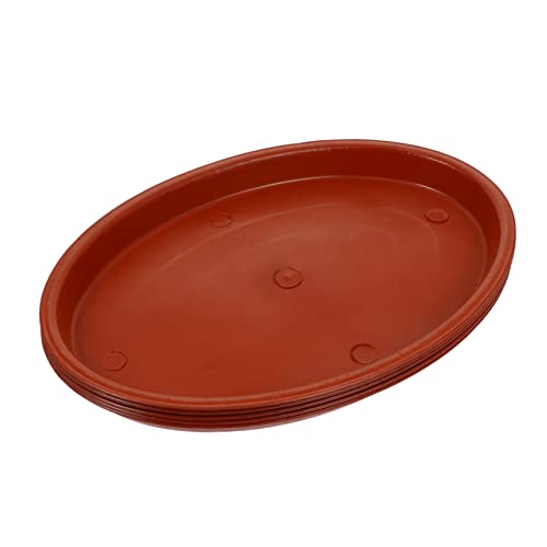 CLISPEED 5 Stücke Pflanztopf Untertablett Kunststoff Blumentopf Tropfschalen für und Außen Rote Blumentopf Grundplatte Leicht und Langlebig für Pflanzenpflege von CLISPEED