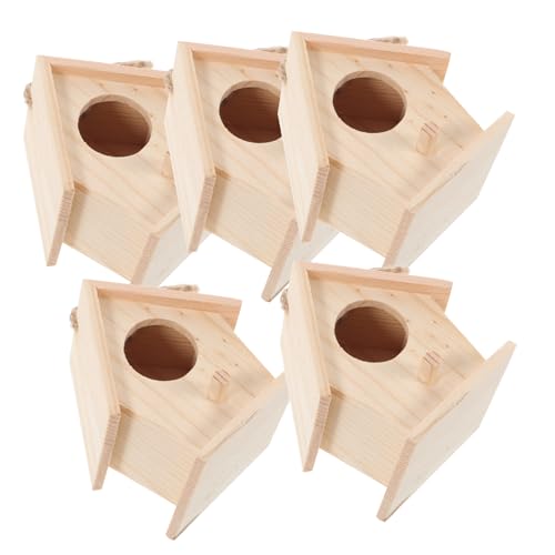 CLISPEED 5 Stück Teiliges Mini Holz Vogelhaus Imitation Vogel Nest Dekoration für Garten und Hochzeit Zufällige Farbe CLISPEED 5 Stück Teiliges Mini Holz Vogelhaus Imitation Vogel Nest Dekoration für Garten und Hochzeit Zufällige Farbe von CLISPEED