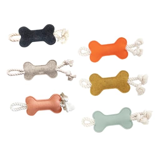 CLISPEED 6 Stück Hundekauspielzeug aus Bissfestes Kauspielzeug Knochenform für Welpen Zahnreinigungsspielzeug für Hunde und Sicheres für Stundenlangen Spielspaß von CLISPEED