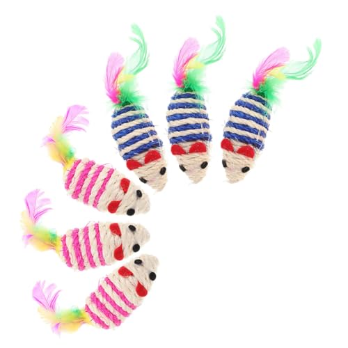 CLISPEED 6 Stück Katzenspielzeug Mäuse Spielzeugkatzen Neckisch Katzenspielzeug Für Wohnungskatzen Klein Kätzchen Katzenminze Zahnspielzeug Für Kätzchen Zahnen Sisal CLISPEED 6 Stück Katzenspielzeug Mäuse Spielzeugkatzen Neckisch Katzenspielzeug Für Wohnungskatzen Klein Kätzchen Katzenminze Zahnspielzeug Für Kätzchen Zahnen Sisal von CLISPEED