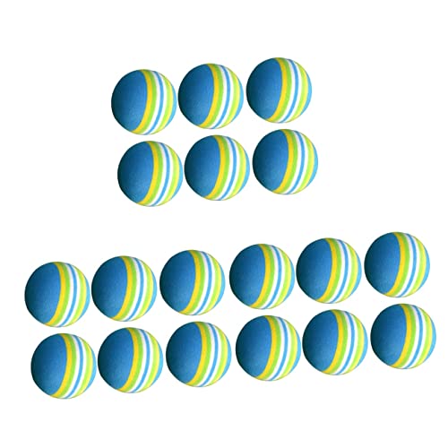 CLISPEED 60 STK Farbiger Golfball Elastische Trainingssportbälle Hunde Apportierball Swing-übungsball Golftrainingsball Für Anfänger Regenbogen-Schaum-Golfball Weicher Schwamm Kind Drinnen von CLISPEED