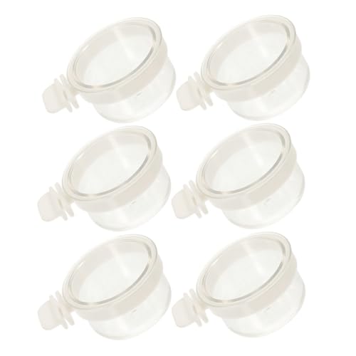 CLISPEED 6Stücke Hängendes Vogelhäuschen aus Robustem Transparente Futterbecher für Sittichkäfig Zubehör mit Abfall Design und Einfacher Vielseitig von CLISPEED