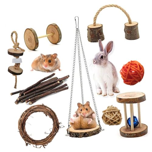 CLISPEED 9 Stück Teiliges Hamster Holzspielzeug Set Kauspielzeug für Kaninchen und Papageien Kreatives für Kleine Haustiere Fördert Spaß und Bewegung CLISPEED 9 Stück Teiliges Hamster Holzspielzeug Set Kauspielzeug für Kaninchen und Papageien Kreatives für Kleine Haustiere Fördert Spaß und Bewegung von CLISPEED