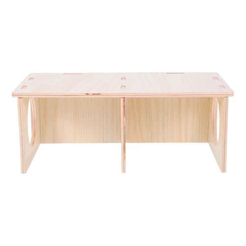 CLISPEED Abnehmbares Holzversteck für Kleine Tiere DIY für Hamster Mäuse und Meerschweinchen Haustiermöbel für Schlafzimmer CLISPEED Abnehmbares Holzversteck für Kleine Tiere DIY für Hamster Mäuse und Meerschweinchen Haustiermöbel für Schlafzimmer von CLISPEED