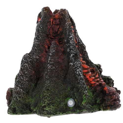 CLISPEED Aquarium Dekoration aus Resin Pneumatischer Unterwasservulkan für Fischbecken Detailreiches Kunsthandwerk für Aquariengestaltung von CLISPEED