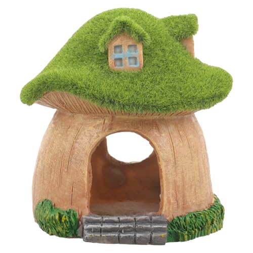 CLISPEED Aquarium Fischversteck Moos Pilzhaus Fischhöhle Dekoration Resin Versteck für Fische und Garnelen Aquariumverzierungen Mini Versteck für Tropische Aquarien Fischtank Dekor von CLISPEED