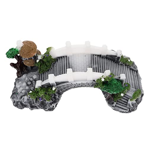 CLISPEED Aquarium-Landschaftsbau-Brücke Aquarium -Dekorbrücke Zucht Reptil Aquarium versteck Terrarium zubehör Schildkrötenterrasse aus Harz Plattform zum Sonnenbaden von Harzfischbecken von CLISPEED