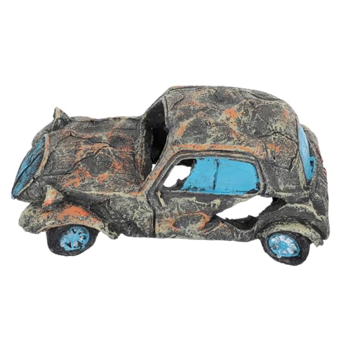 CLISPEED Aquarium Tank Dekoration Harz Auto Wrack Ornament Versteckte Für Fische Und Garnelen Für Aquatische Landschaften Versteck von CLISPEED