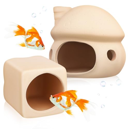 CLISPEED Aquarium Versteck Felshöhle Aquarium Dekor Keramik Pilzhaus mit Höhle Set Betta Höhlen Fischhaus Keramik Fisch Versteck Fisch Tank Dekorationen CLISPEED Aquarium Versteck Felshöhle Aquarium Dekor Keramik Pilzhaus mit Höhle Set Betta Höhlen Fischhaus Keramik Fisch Versteck Fisch Tank Dekorationen von CLISPEED