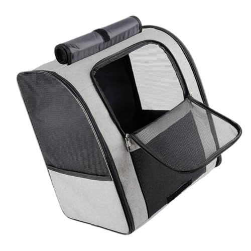 CLISPEED Atmungsaktiver Katzenrucksack aus Oxford Großer Fassungsvermögen Strapazierfähige Tragetasche für Katzen und Kleine Haustiere Komfortabel und Praktisch für Reisen Camping und von CLISPEED