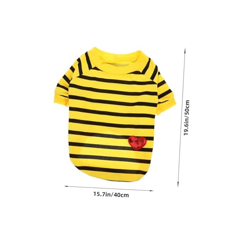 CLISPEED Atmungsaktives Hundeshirt aus Baumwolle Gestreift Leichtes Welpen t Shirt Süße Haustierkleidung in XL Einfach Anzuziehen Langlebig für Frühling und Sommer CLISPEED Atmungsaktives Hundeshirt aus Baumwolle Gestreift Leichtes Welpen t Shirt Süße Haustierkleidung in XL Einfach Anzuziehen Langlebig für Frühling und Sommer von CLISPEED