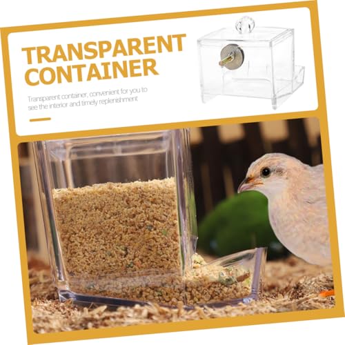 CLISPEED Automatischer Hühnerfutterspender aus Transparentem Acryl mit Schraubbefestigung Auslaufsicherer und Bissfester Futternapf Geeignet für Hühner Papageien und Tauben Langlebig und CLISPEED Automatischer Hühnerfutterspender aus Transparentem Acryl mit Schraubbefestigung Auslaufsicherer und Bissfester Futternapf Geeignet für Hühner Papageien und Tauben Langlebig und von CLISPEED