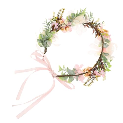 CLISPEED Blumenkragen Für Hochzeiten Dekorativer Haustierkragen Mit Blumenkranz Und Schleife Für Perfektes Kostümzubehör Für Hochzeitsfeiern Und Fotoshootings von CLISPEED