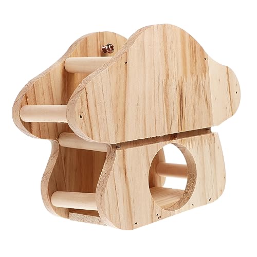 CLISPEED Bunny Feeder Rack aus Holz Praktischer Futterhalter für Kaninchen Meerschweinchen und Chinchillas Einfache Installation im Käfig Langlebiges Design Schützt Frisches Futter vor von CLISPEED