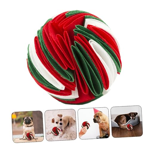 CLISPEED Buntes Hundespielzeug mit Futterspender Beißfestes Kauspielzeug aus Filz für Welpen Interaktives Schnüffelspiel zur Zahnpflege und Beschäftigung Drinnen und Draußen von CLISPEED