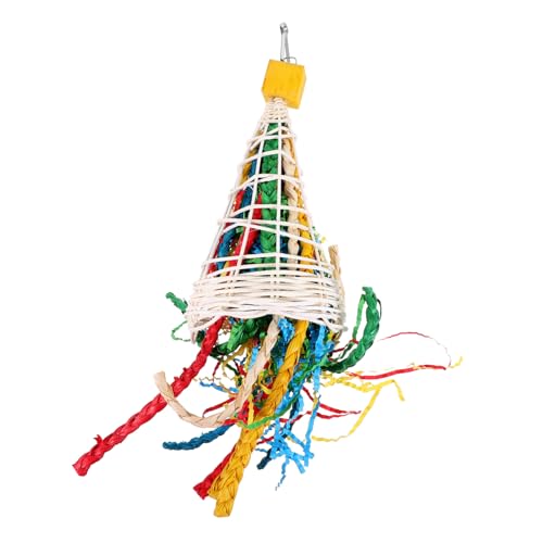 CLISPEED Buntes Papageienspielzeug aus Papier Maisform Hängespielzeug Vogelkäfig Zubehör Foraging Kauspielzeug für Sittiche und Kleine Vögel Festliche Dekoration von CLISPEED