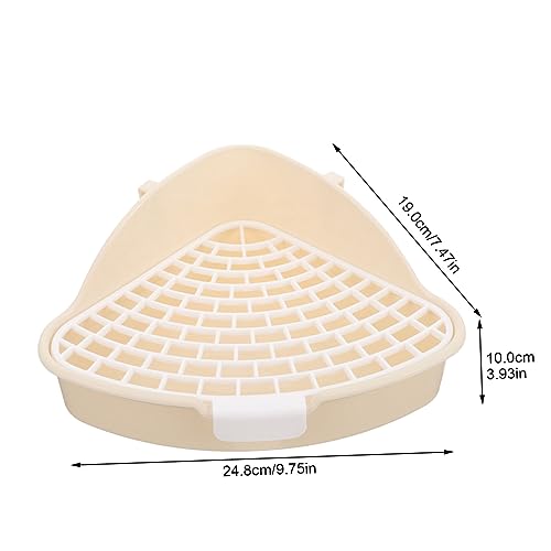 CLISPEED Dreieckige Ecktoilette für Kleintiere aus Robustem Spritzwassergeschützte Kaninchentoilette mit Platzsparendem Design Hygienische Guinea Pig Meerschweinchen Toilette für Saubere von CLISPEED