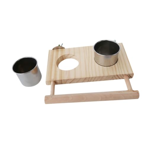 CLISPEED Edelstahl Futter Wassernapf für Papageien und Kleine Vögel Große Fütterschale für Käfig Leicht zu Reinigen Langlebig und Praktisches Vogelzubehör von CLISPEED