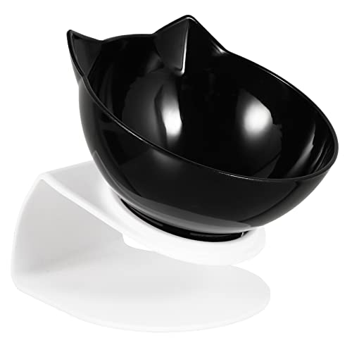 CLISPEED Erhöhter Geneigter Futternapf für Katzen und Hunde Nackenschutz aus Langlebigem rutschfest und Kippsicher Ergonomisch für Entspanntes Fressen und Trinken von CLISPEED