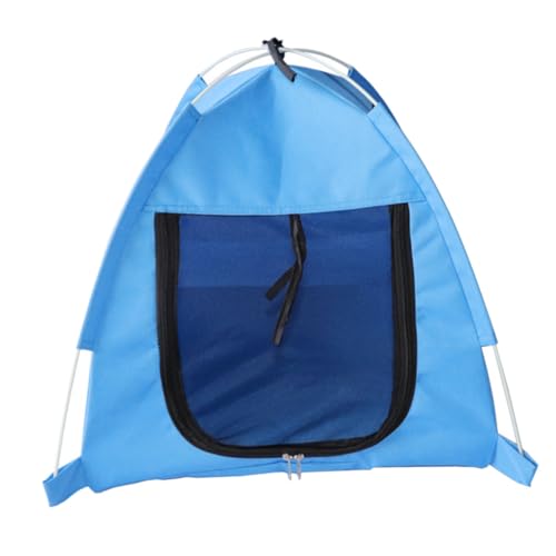 CLISPEED Faltbares Haustierzelt Outdoor Atmungsaktiv mit Reißverschluss Langlebiges Hundespielhaus Leichtes Katzenzelt Tragbares Schutzzelt für Hunde und Katzen Blau CLISPEED Faltbares Haustierzelt Outdoor Atmungsaktiv mit Reißverschluss Langlebiges Hundespielhaus Leichtes Katzenzelt Tragbares Schutzzelt für Hunde und Katzen Blau von CLISPEED