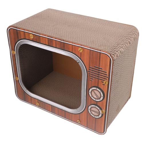 CLISPEED Fernsehförmiger Katzenspielplatz aus Recyceltem Karton Quadratischer Kratzwürfel als Katzenbett Ganzjährig Nutzbares Möbel für Drinnen Kuscheliger und Sicherer Ruheplatz für CLISPEED Fernsehförmiger Katzenspielplatz aus Recyceltem Karton Quadratischer Kratzwürfel als Katzenbett Ganzjährig Nutzbares Möbel für Drinnen Kuscheliger und Sicherer Ruheplatz für von CLISPEED
