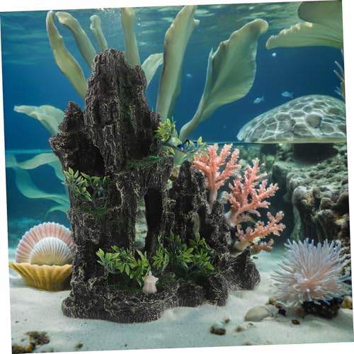 CLISPEED Fish Tank Decoration Resin Artificial Mountain Rockery Large Aquarium Landscape with Shrimp Hiding Cave Betta Fish Shelter Natural Underwater Habitat CLISPEED Fish Tank Decoration Resin Artificial Mountain Rockery Large Aquarium Landscape with Shrimp Hiding Cave Betta Fish Shelter Natural Underwater Habitat von CLISPEED