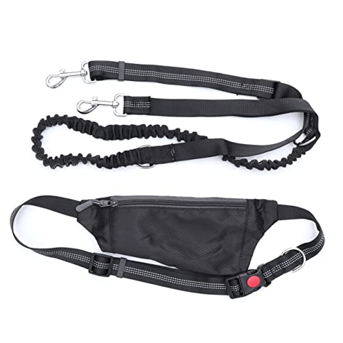 CLISPEED Elastische Hundeleine Mit Hüfttasche Laufleine Für Hunde Zum Spazierengehen Und Training Schwarz Mit Reißverschluss CLISPEED Elastische Hundeleine Mit Hüfttasche Laufleine Für Hunde Zum Spazierengehen Und Training Schwarz Mit Reißverschluss von CLISPEED