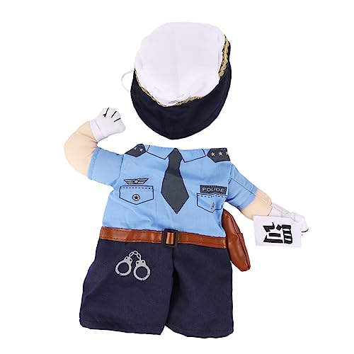 CLISPEED Funky Katzenkostüm für Haustiere Lustige Tierbekleidung im Polizeistil für Halloween und Cosplay Anzuziehen und Auszuziehen Bringt Spaß für Ihre CLISPEED Funky Katzenkostüm für Haustiere Lustige Tierbekleidung im Polizeistil für Halloween und Cosplay Anzuziehen und Auszuziehen Bringt Spaß für Ihre von CLISPEED