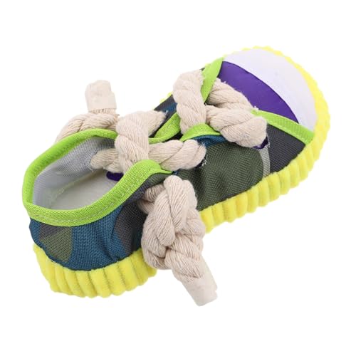 CLISPEED Geräuschendes Slipper Design Quietschendes aus Baumwollseil Kauspielzeug für Welpen zur Zahnung für Aktives CLISPEED Geräuschendes Slipper Design Quietschendes aus Baumwollseil Kauspielzeug für Welpen zur Zahnung für Aktives von CLISPEED