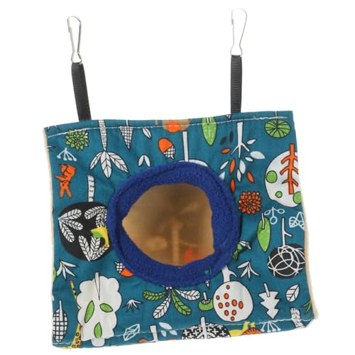 CLISPEED Hängematte für Papageien aus Baumwolle Weiches Vogelbett zum Schlafen und Stabiles Strapazierfähiges Nest für Wellensittiche und Kleine Vögel Komfortables Hängesitzhaus in Blau CLISPEED Hängematte für Papageien aus Baumwolle Weiches Vogelbett zum Schlafen und Stabiles Strapazierfähiges Nest für Wellensittiche und Kleine Vögel Komfortables Hängesitzhaus in Blau von CLISPEED