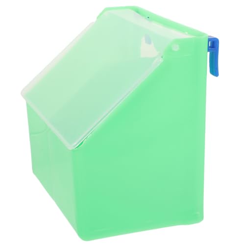CLISPEED Hängender Kastentrog Vogelhäuschenkäfig Taube Vogelfutterboxen vogelfutterspender vogelfutterhäuschen Vogelhäuschen für Wildvögel Vogelfutterhaus für Käfig Plastik Light Green von CLISPEED