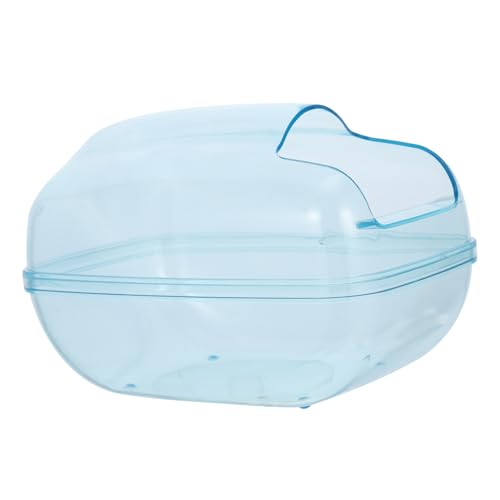 CLISPEED Hamster Badewanne Kunststoff Hamster Sandbad und Toilette Kleintier Zubehör Blau Robust Abnehmbar Für Hamsterkäfig von CLISPEED