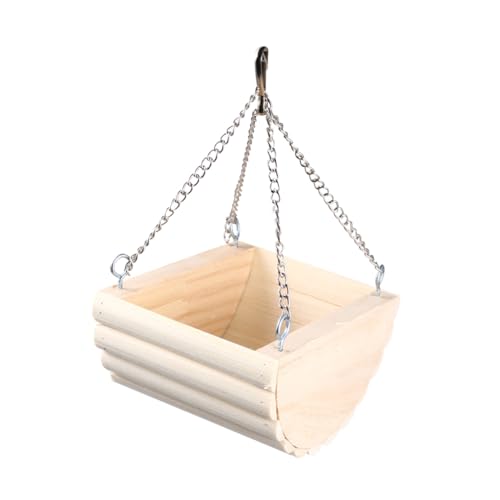 CLISPEED Hamster Holz Nest Hängeschaukel aus Naturholz für Papageien Kleintiere Hängendes Kuschelnest Sicherer Schlafplatz für Hamster und Vogel Haustier Nest Schaukel CLISPEED Hamster Holz Nest Hängeschaukel aus Naturholz für Papageien Kleintiere Hängendes Kuschelnest Sicherer Schlafplatz für Hamster und Vogel Haustier Nest Schaukel von CLISPEED