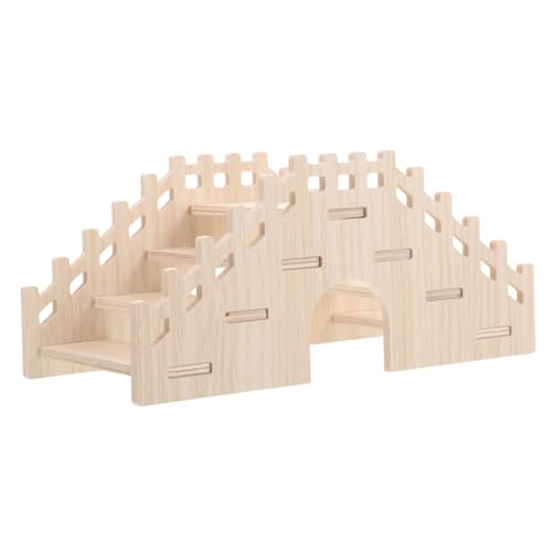 CLISPEED Hamster Holzleiter Brücke Kletterspielzeug für Kleintiere und Sicheres Nagerzubehör für Hamster Chinchillas und Andere Haustiere von CLISPEED