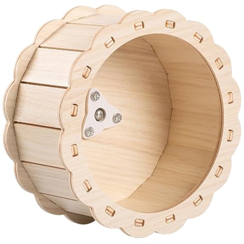 CLISPEED Geräuschloses Hamsterrad aus Holz Hamster Laufrad Spielzeug für Kleintiere für Eichhörnchen und Ratten 1 Stück von CLISPEED