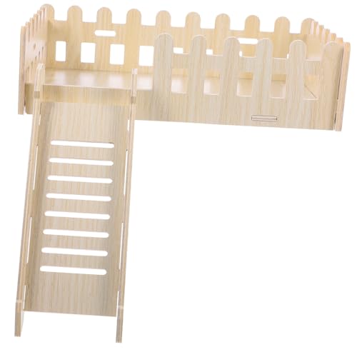 CLISPEED Hamster Plattform aus Holz mit Leiter Stabile Kleintier Kletterplattform für Hamster und Meerschweinchen Langlebig Beißfest als Käfigzubehör und Nestdekoration CLISPEED Hamster Plattform aus Holz mit Leiter Stabile Kleintier Kletterplattform für Hamster und Meerschweinchen Langlebig Beißfest als Käfigzubehör und Nestdekoration von CLISPEED